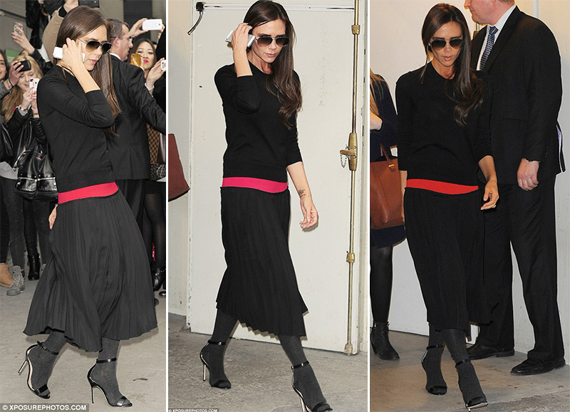  How to wear tights with sandals by Victoria Beckham