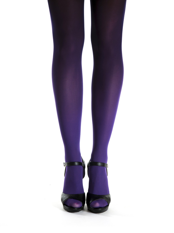 Purple-black ombre tights