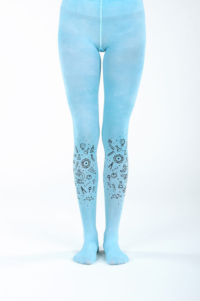 Blue science tights