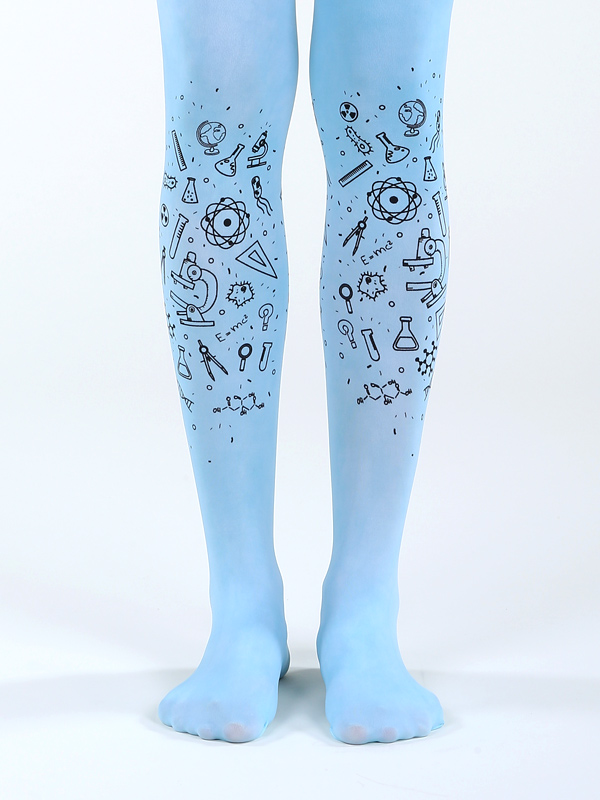Blue science tights