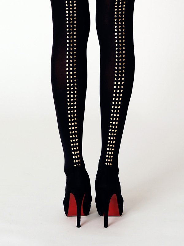 Dotted line tights