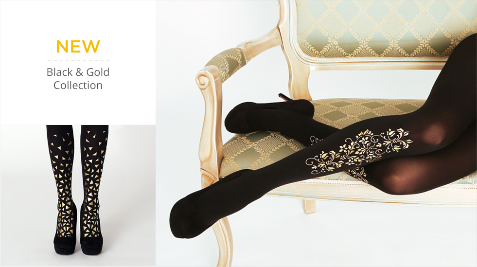 Buy online the new Black & Gold tights collection