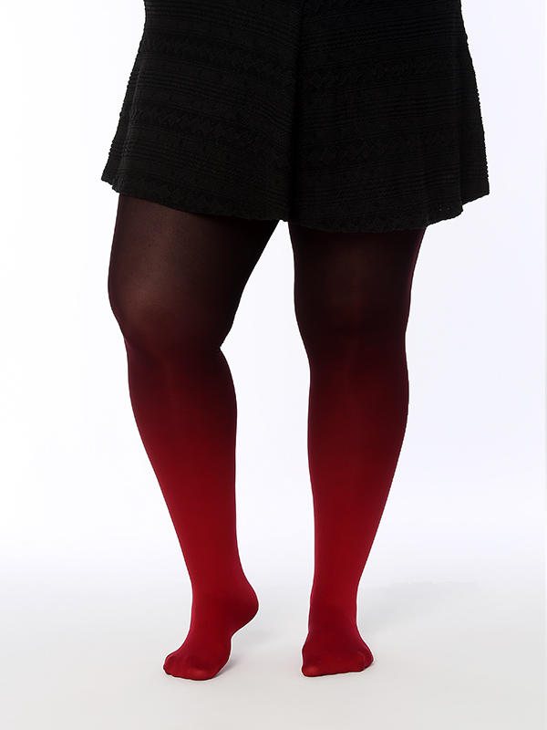 Red-black ombre tights