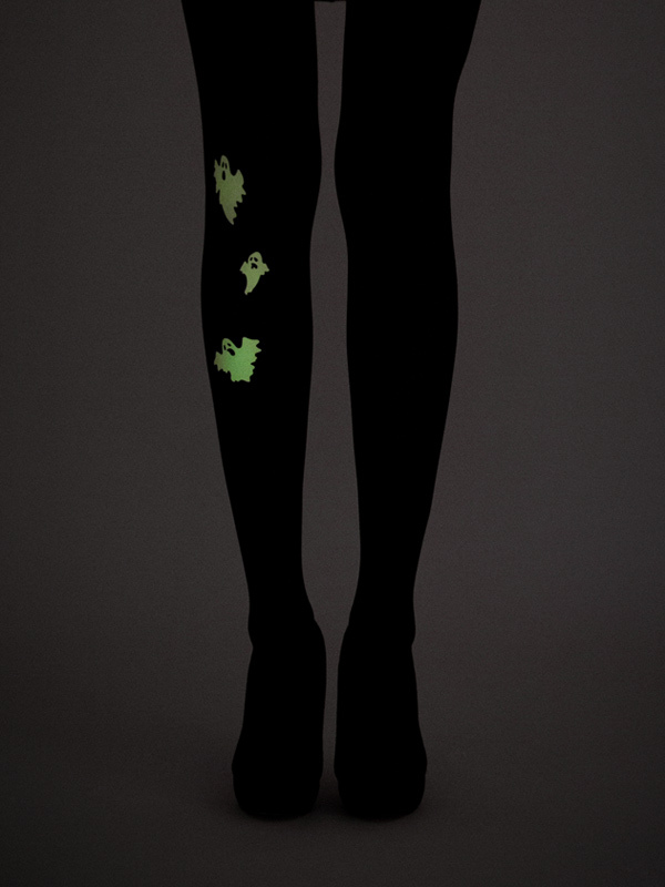 Glow in the dark ghosts tights