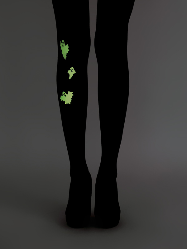 Glow in the dark ghost tights by Virivee