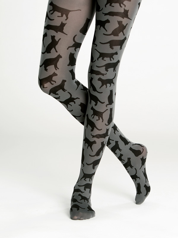 Cat silhouette tights by Virivee