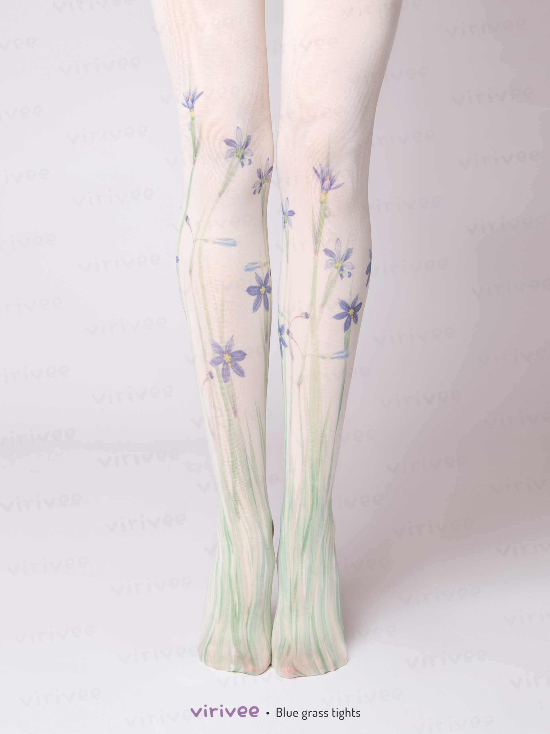 Strumpfhose Mit Blauem Gras