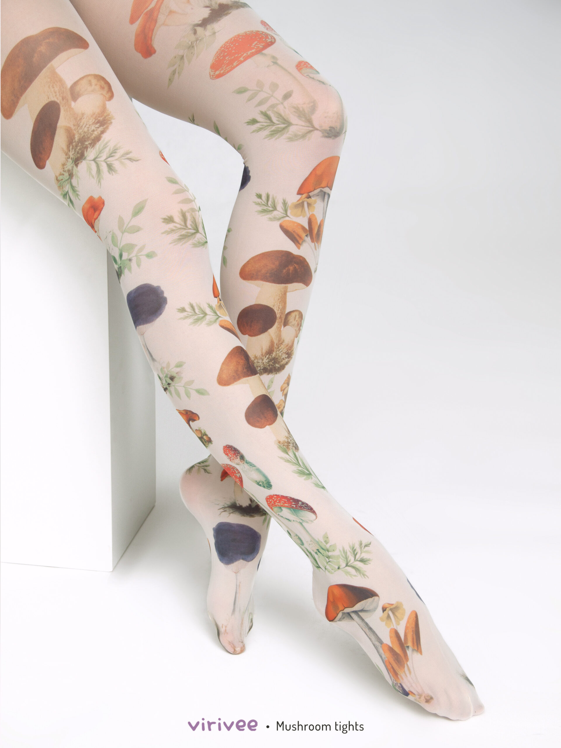 Strumpfhose Mit Bunten Pilzen